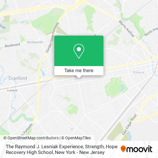 The Raymond J. Lesniak Experience, Strength, Hope Recovery High School map
