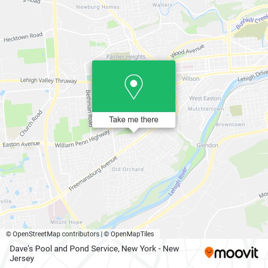 Dave's Pool and Pond Service map