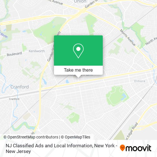 NJ Classified Ads and Local Information map