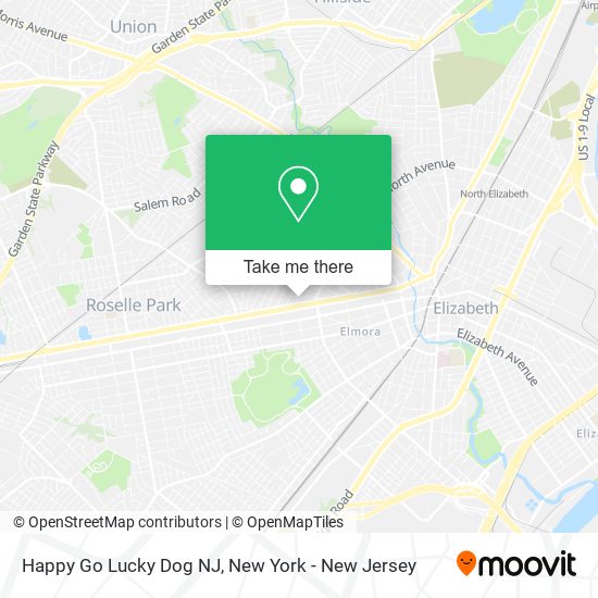 Mapa de Happy Go Lucky Dog NJ