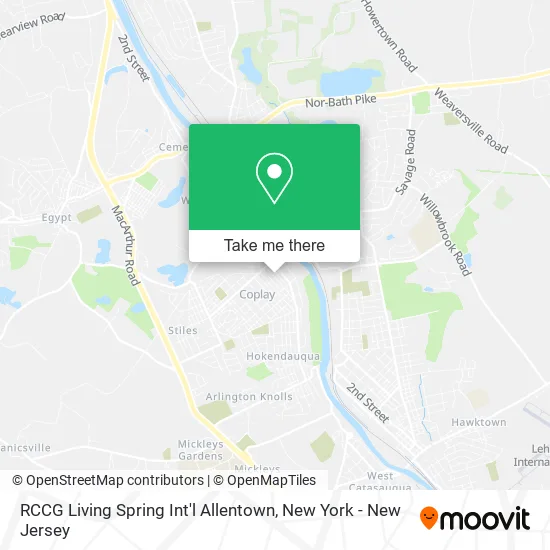 RCCG Living Spring Int'l Allentown map