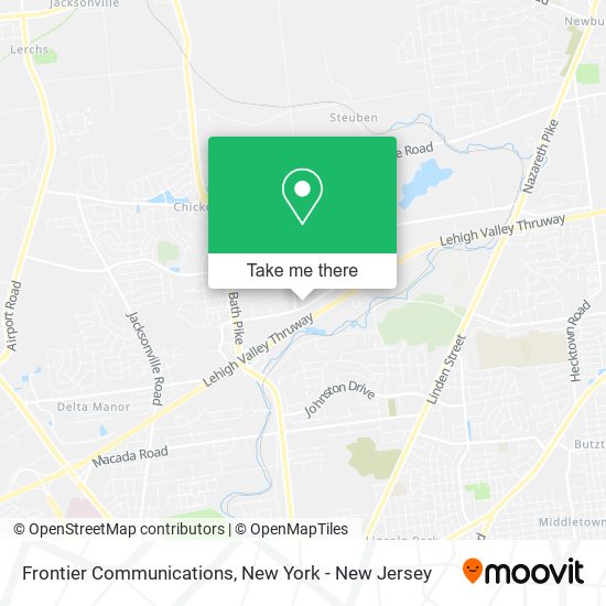 Mapa de Frontier Communications