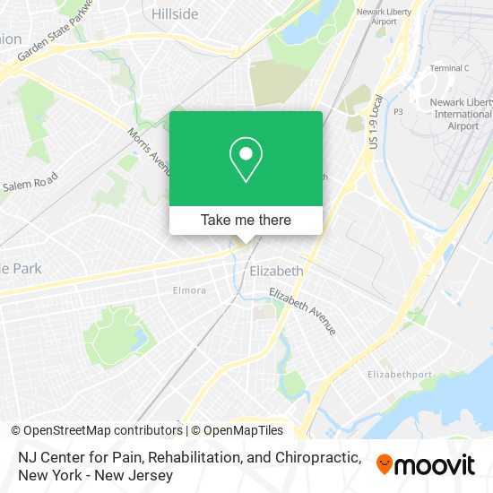 Mapa de NJ Center for Pain, Rehabilitation, and Chiropractic