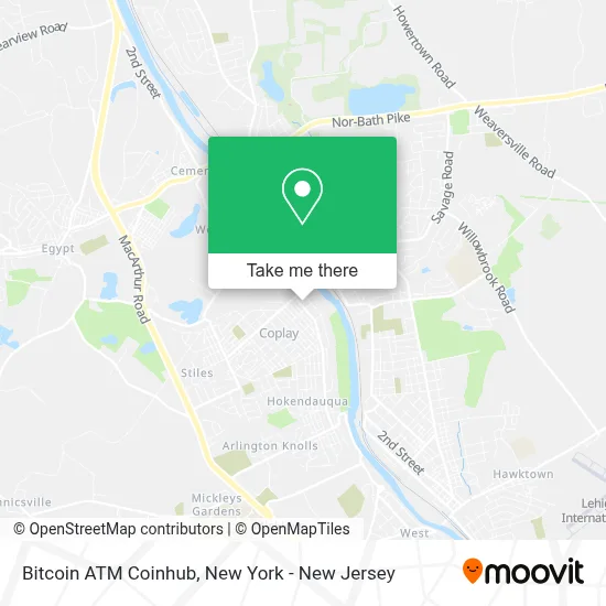 Bitcoin ATM Coinhub map