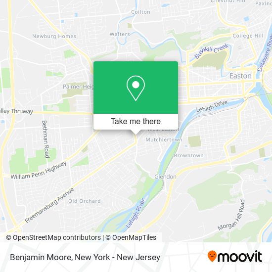 Mapa de Benjamin Moore