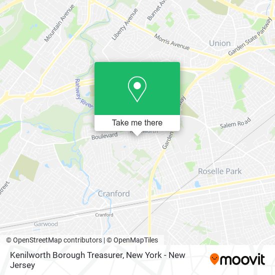 Kenilworth Borough Treasurer map