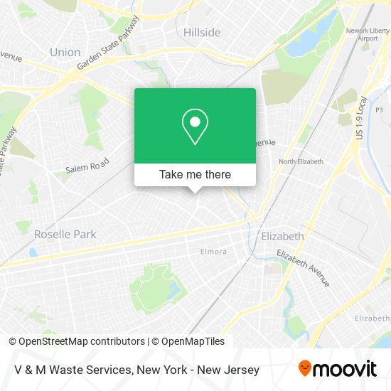 V & M Waste Services map