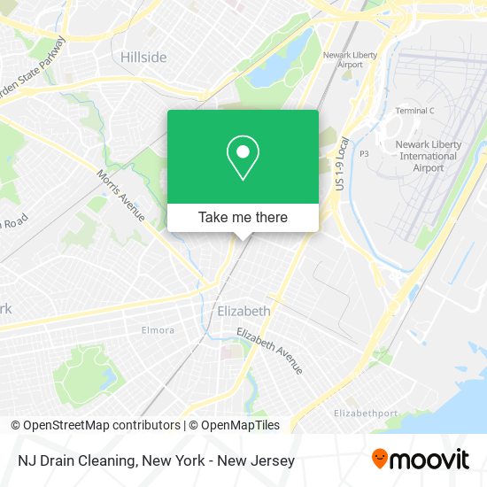 Mapa de NJ Drain Cleaning