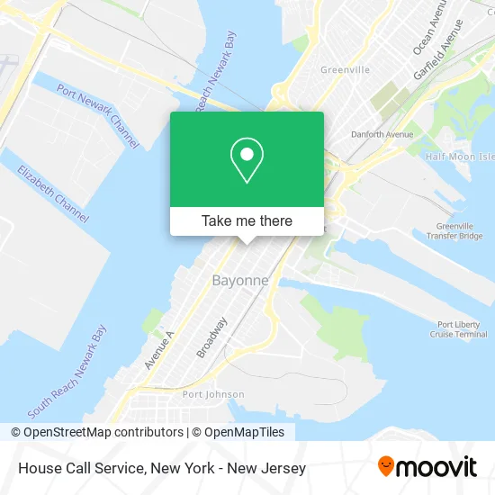 House Call Service map