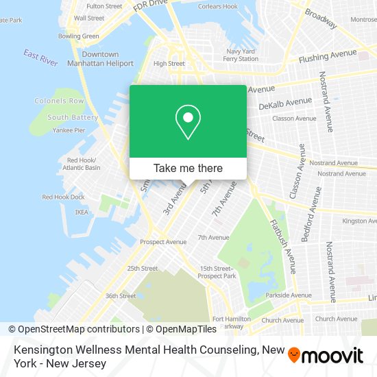 Kensington Wellness Mental Health Counseling map