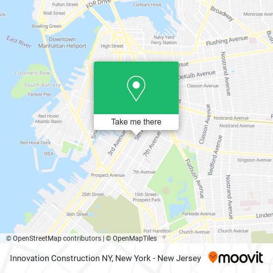 Mapa de Innovation Construction NY