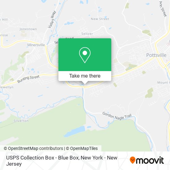 Mapa de USPS Collection Box - Blue Box