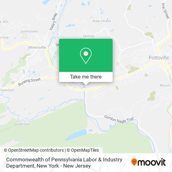 Commonwealth of Pennsylvania Labor & Industry Department map