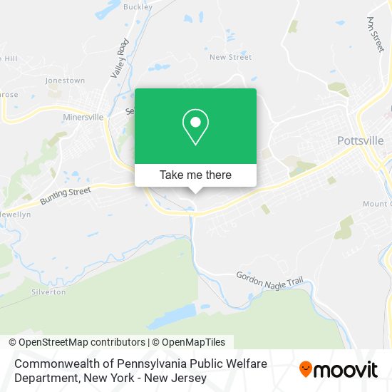 Commonwealth of Pennsylvania Public Welfare Department map