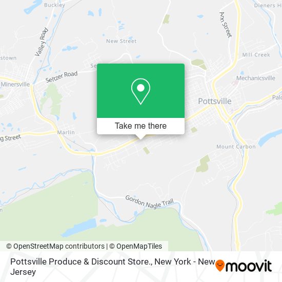 Mapa de Pottsville Produce & Discount Store.