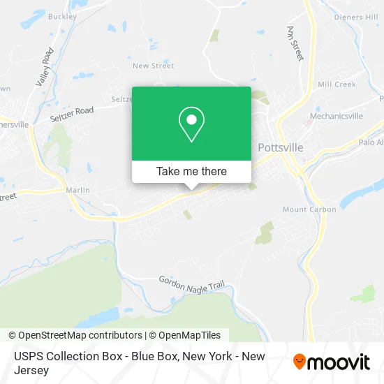 Mapa de USPS Collection Box - Blue Box