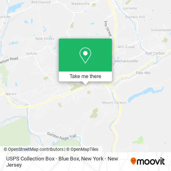 USPS Collection Box - Blue Box map