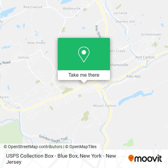 USPS Collection Box - Blue Box map