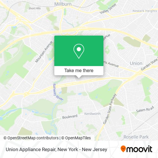 Mapa de Union Appliance Repair