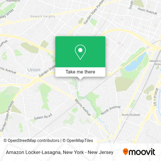 Amazon Locker-Lasagna map