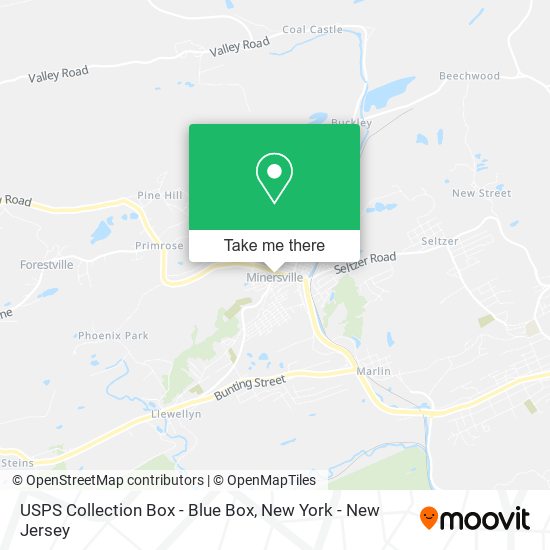 Mapa de USPS Collection Box - Blue Box