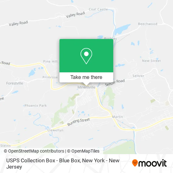 USPS Collection Box - Blue Box map