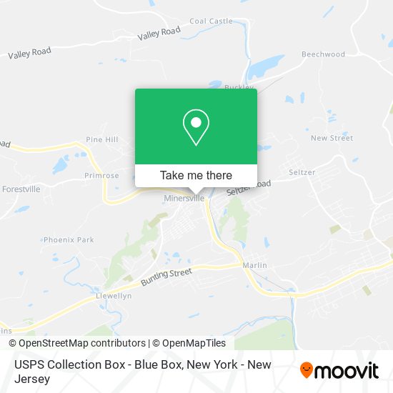 USPS Collection Box - Blue Box map