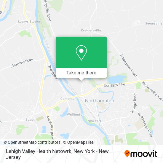 Lehigh Valley Health Netowrk map