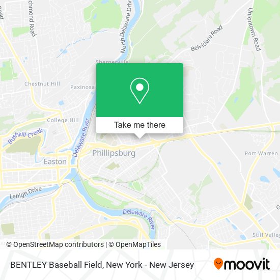 Mapa de BENTLEY Baseball Field