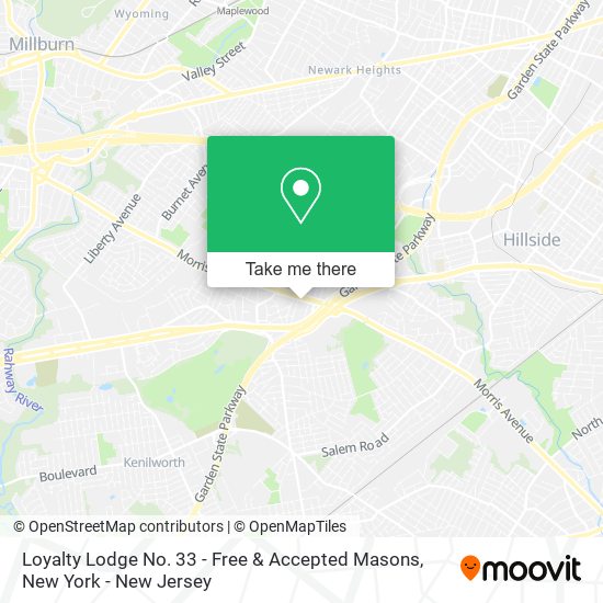 Loyalty Lodge No. 33 - Free & Accepted Masons map