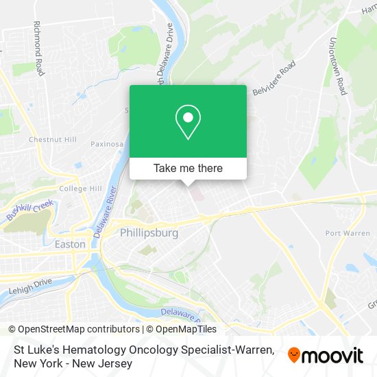 St Luke's Hematology Oncology Specialist-Warren map