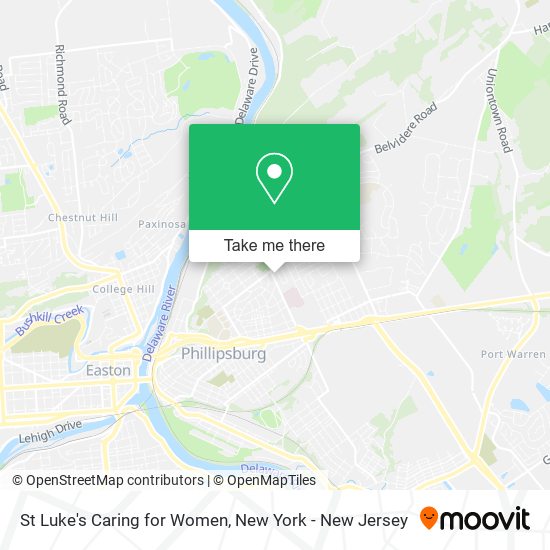 St Luke's Caring for Women map