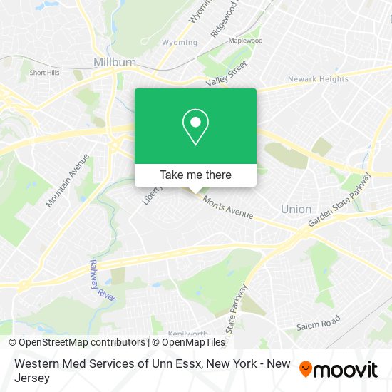 Western Med Services of Unn Essx map