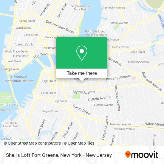 Shell's Loft Fort Greene map