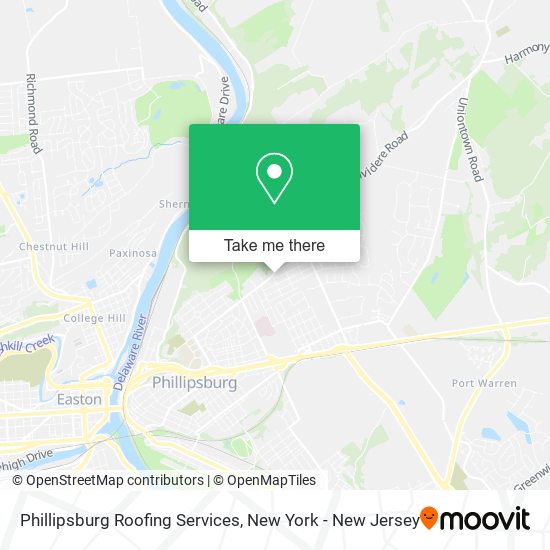 Phillipsburg Roofing Services map