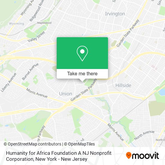 Mapa de Humanity for Africa Foundation A NJ Nonprofit Corporation
