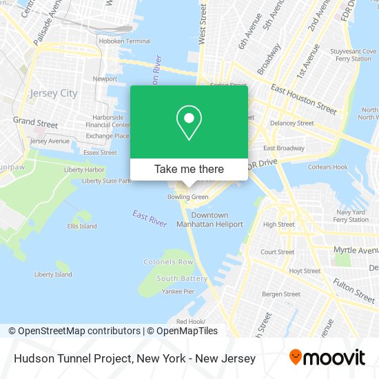 Mapa de Hudson Tunnel Project