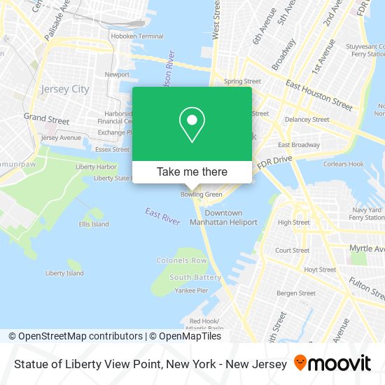 Statue of Liberty View Point map