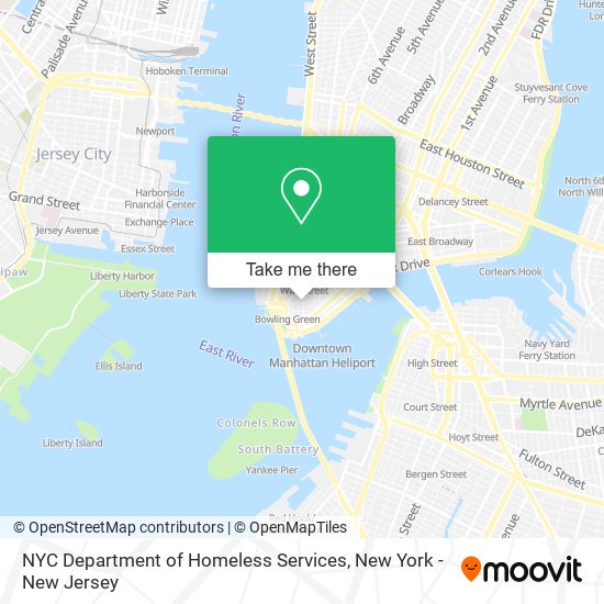 Mapa de NYC Department of Homeless Services