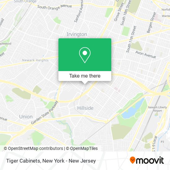 Tiger Cabinets map