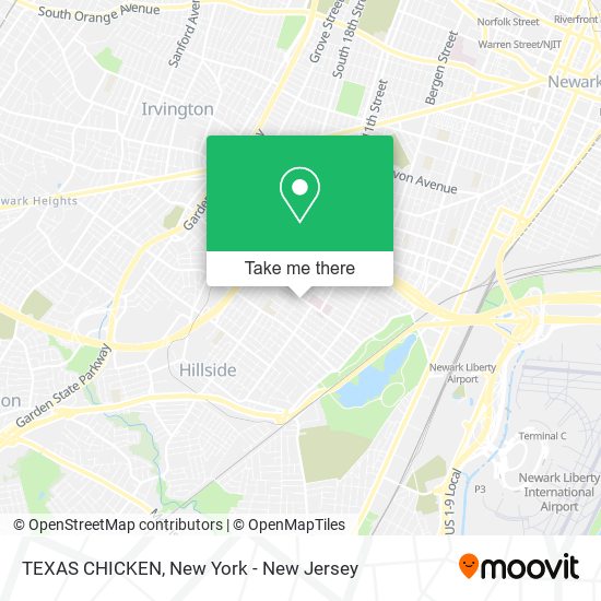 TEXAS CHICKEN map