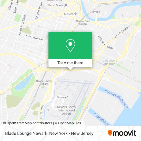 Mapa de Blade Lounge Newark