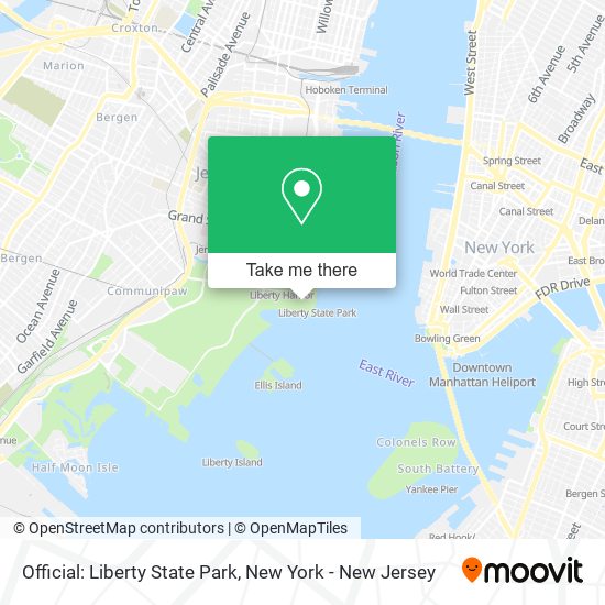 Mapa de Official: Liberty State Park
