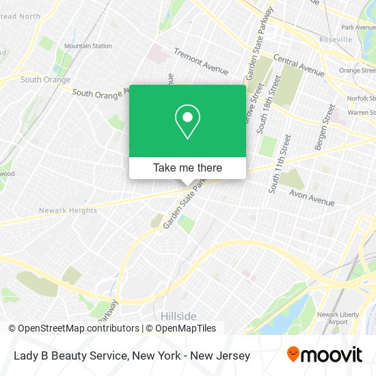 Lady B Beauty Service map