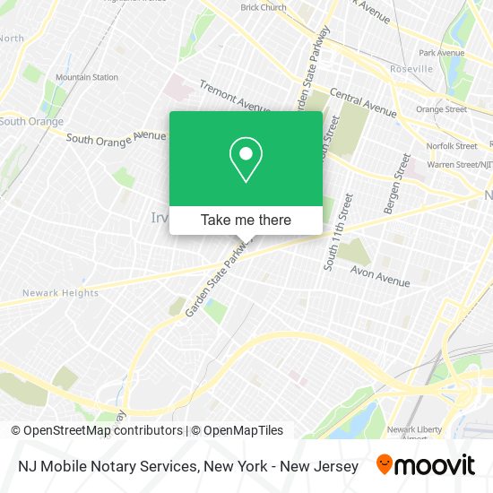 Mapa de NJ Mobile Notary Services