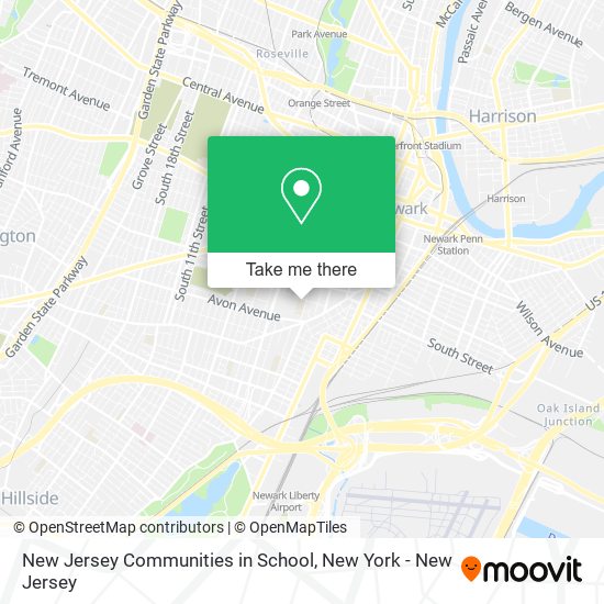 New Jersey Communities in School map