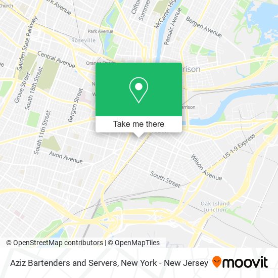 Aziz Bartenders and Servers map