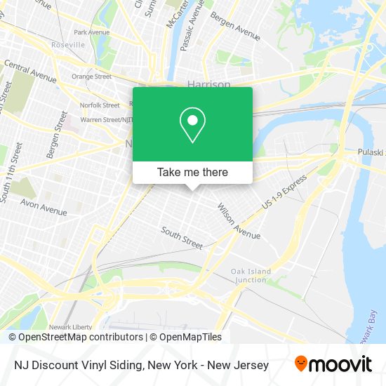 Mapa de NJ Discount Vinyl Siding