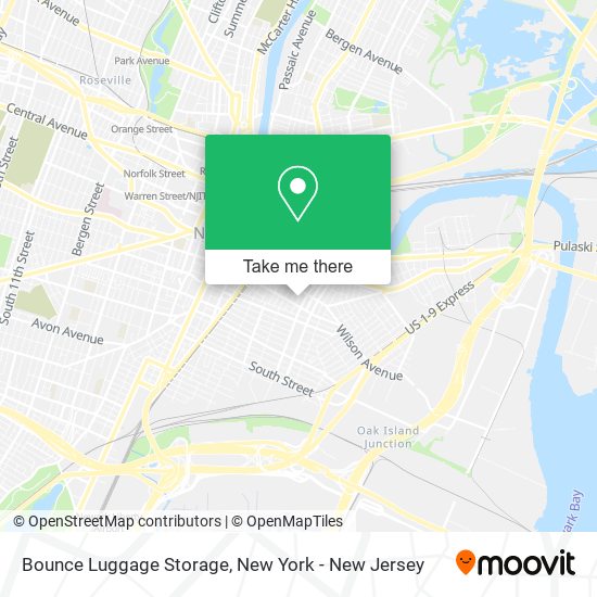 Bounce Luggage Storage map