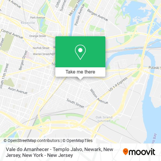 Vale do Amanhecer - Templo Jalvo, Newark, New Jersey map